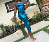 Reflective Spaghetti dress