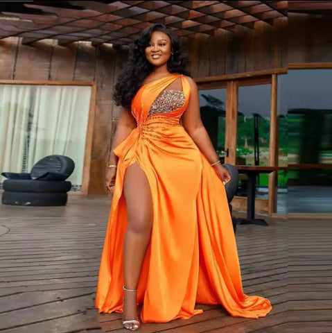 Orange Evening Gown