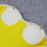 Women Bandage with gold straps Dress