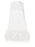 Sleeveless Feather Fur Dress For Women