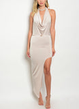 Slit dress  "Champagne"