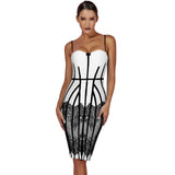 Strap Black Lace Bodycon Dress