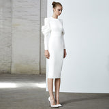 Long Sleeve Bandage Dress Women