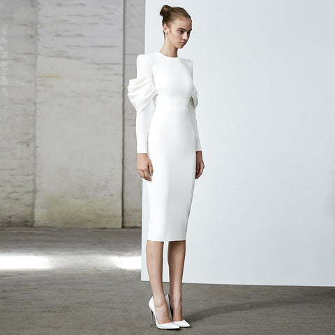 Long Sleeve Bandage Dress Women