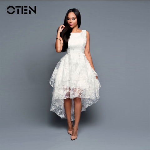 ladies Organza dresses vestidos irregular