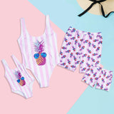 Family Matching Swimsuit Queen Princess Swimwear  Beachwear Mommy and me Swimsuit Beach Shorts For Kids Men