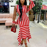 Women Maxi Dress with stripes
