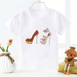 New Added Tshirt Girl Watercolor High Heels Pretty Girls Cozy T Shirts Cute