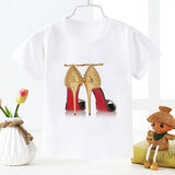 New Added Tshirt Girl Watercolor High Heels Pretty Girls Cozy T Shirts Cute