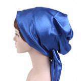 Women Silk Shower Cap Night Sleep Cap Hair Bonnet Hat Head Cover Satin